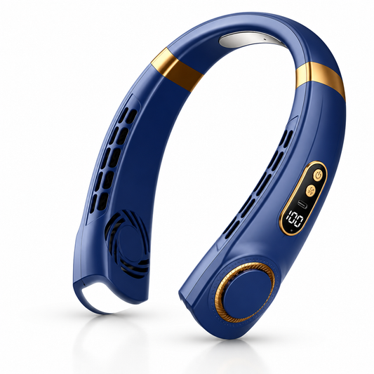 Bladeless Neck Fan with Digital Display & 5 Speed Settings
